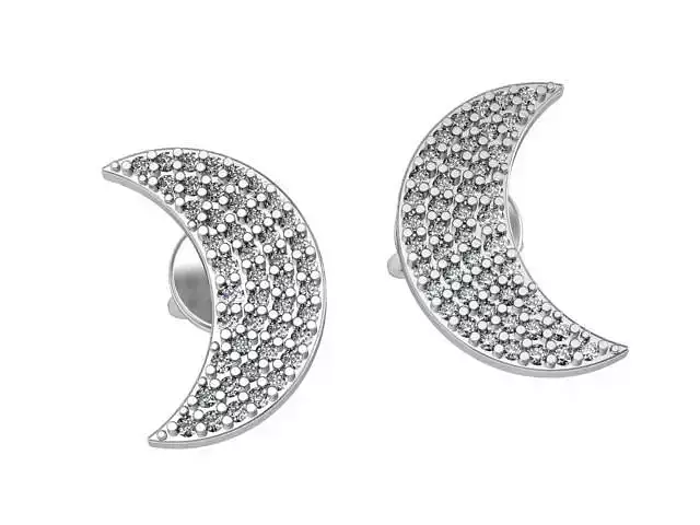 Crescent earrings classic 3D print model