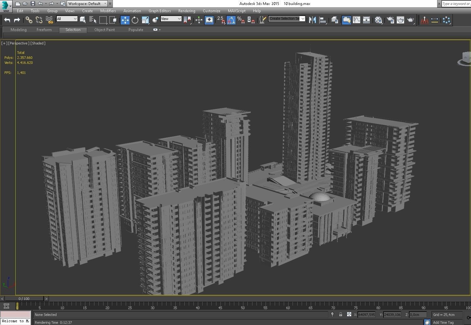 10 Building Model 3ds max 3D model_4