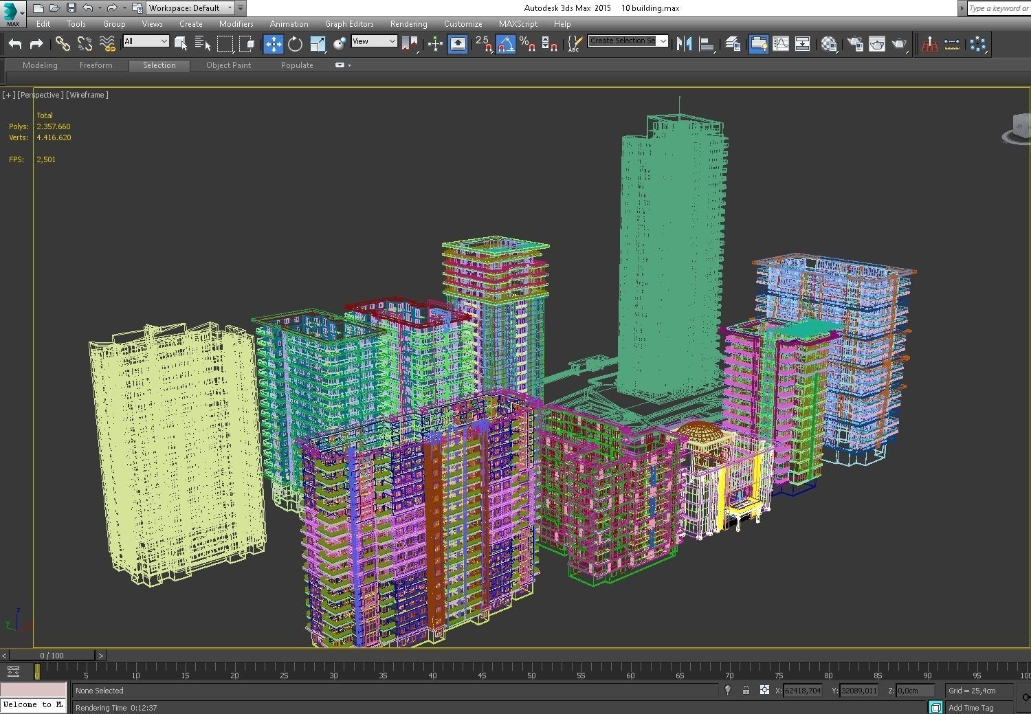 10 Building Model 3ds max 3D model_2