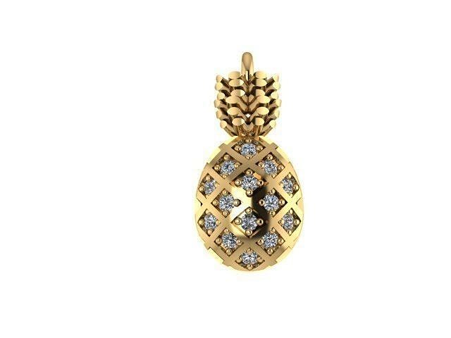 Ready to print Pineapple jewelry pendant 3D print model