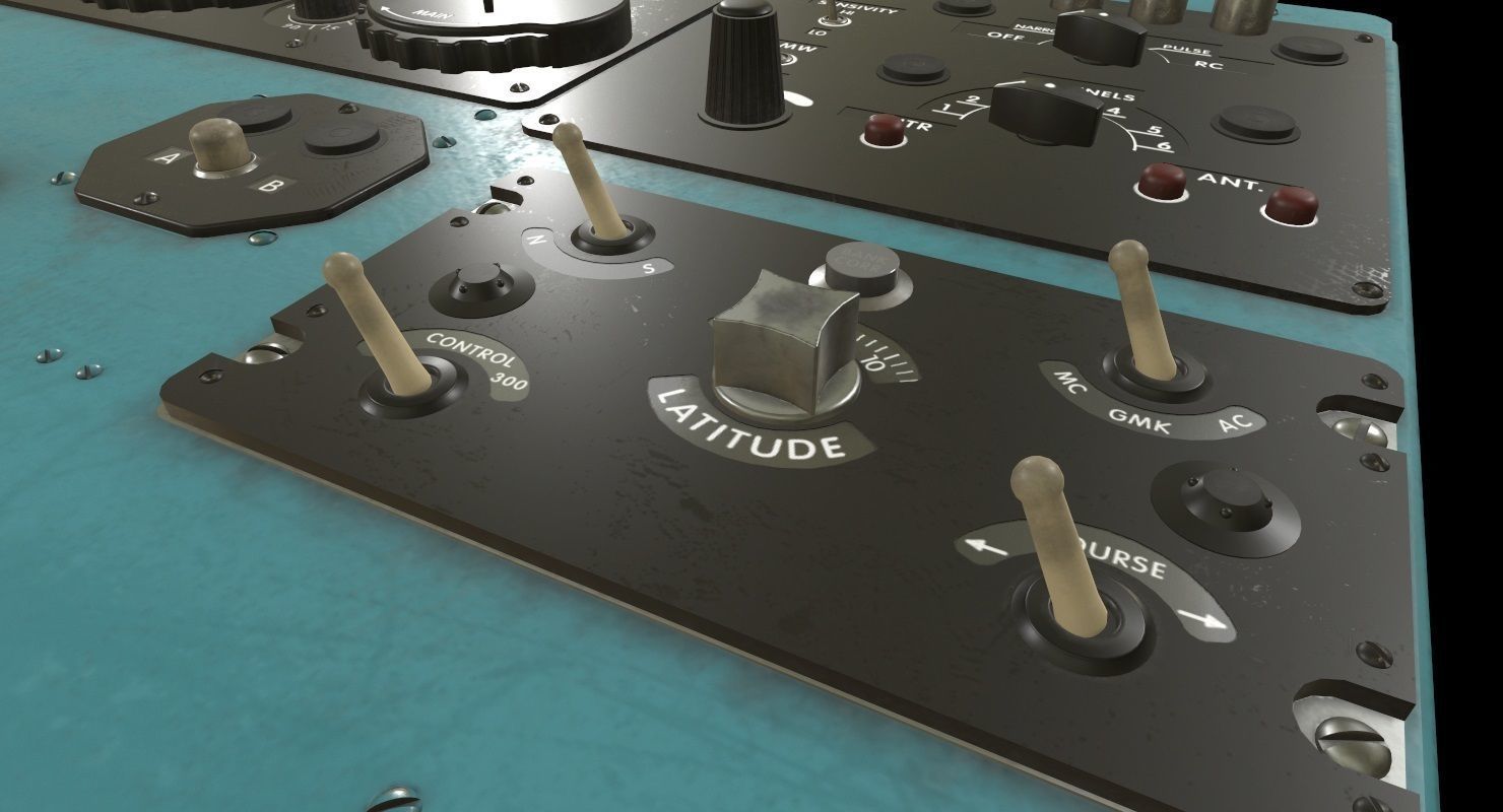 Mi-8MT Mi-17MT Right Overhead Panels Board English Low-poly 3D model_3