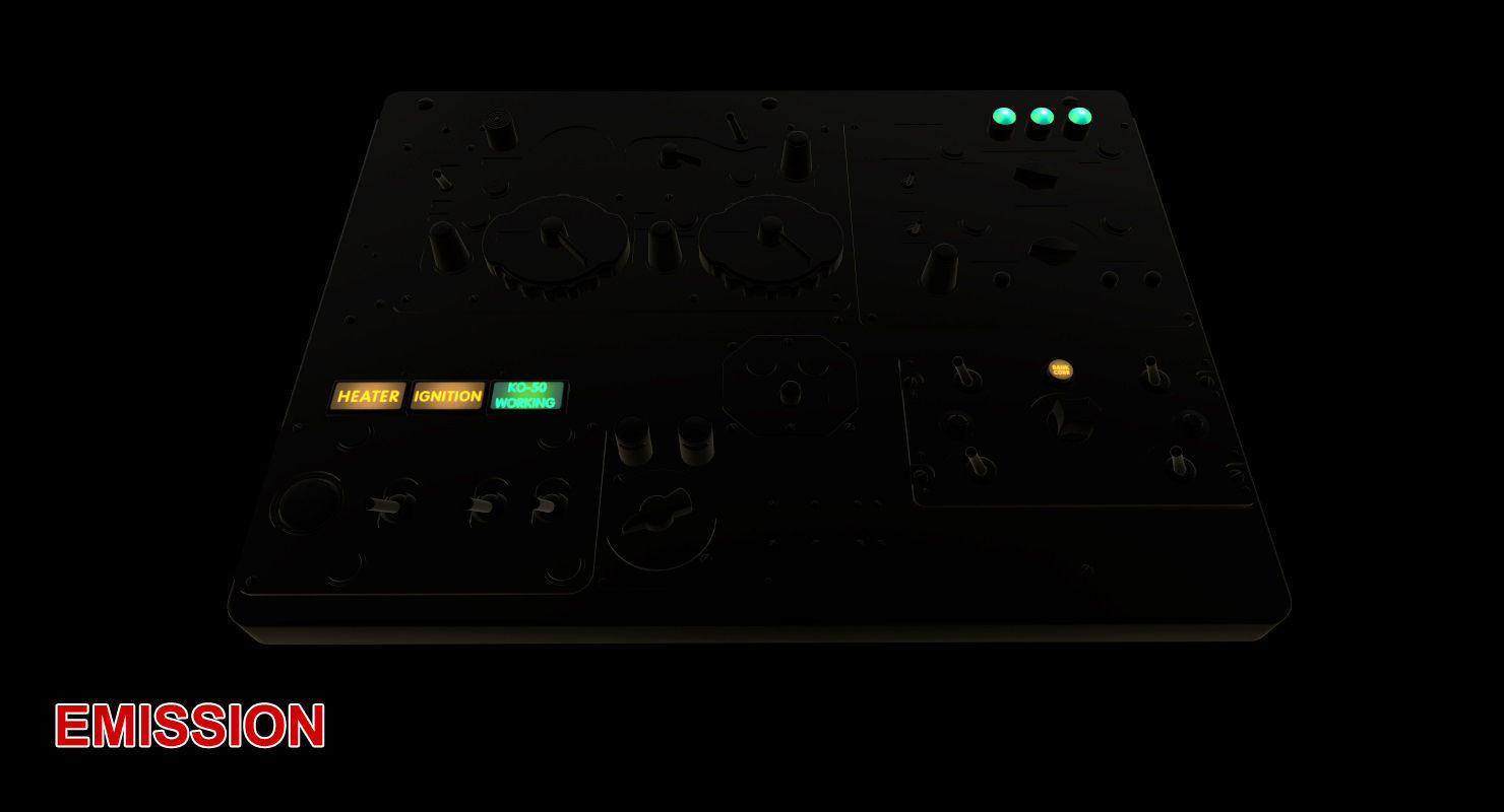 Mi-8MT Mi-17MT Right Overhead Panels Board English Low-poly 3D model_22