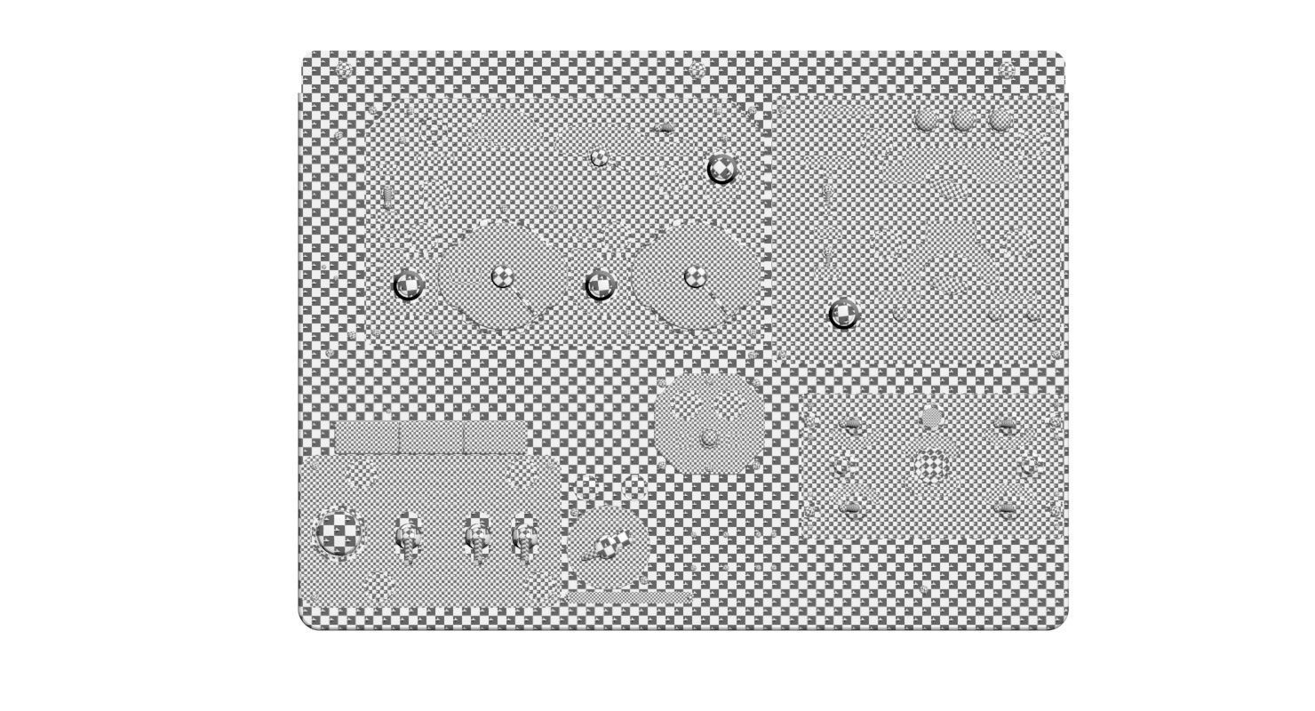 Mi-8MT Mi-17MT Right Overhead Panels Board English Low-poly 3D model_27