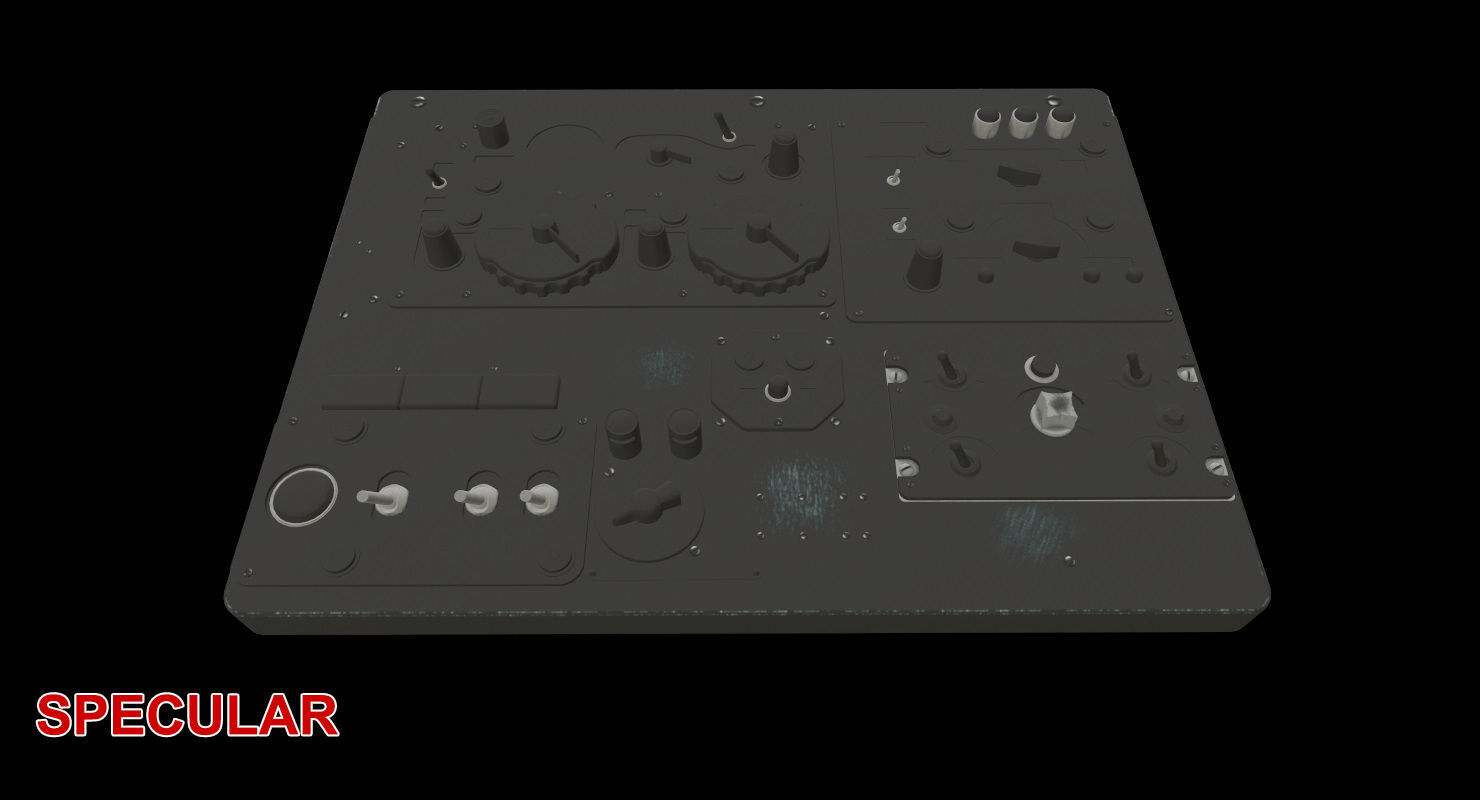 Mi-8MT Mi-17MT Right Overhead Panels Board English Low-poly 3D model_17