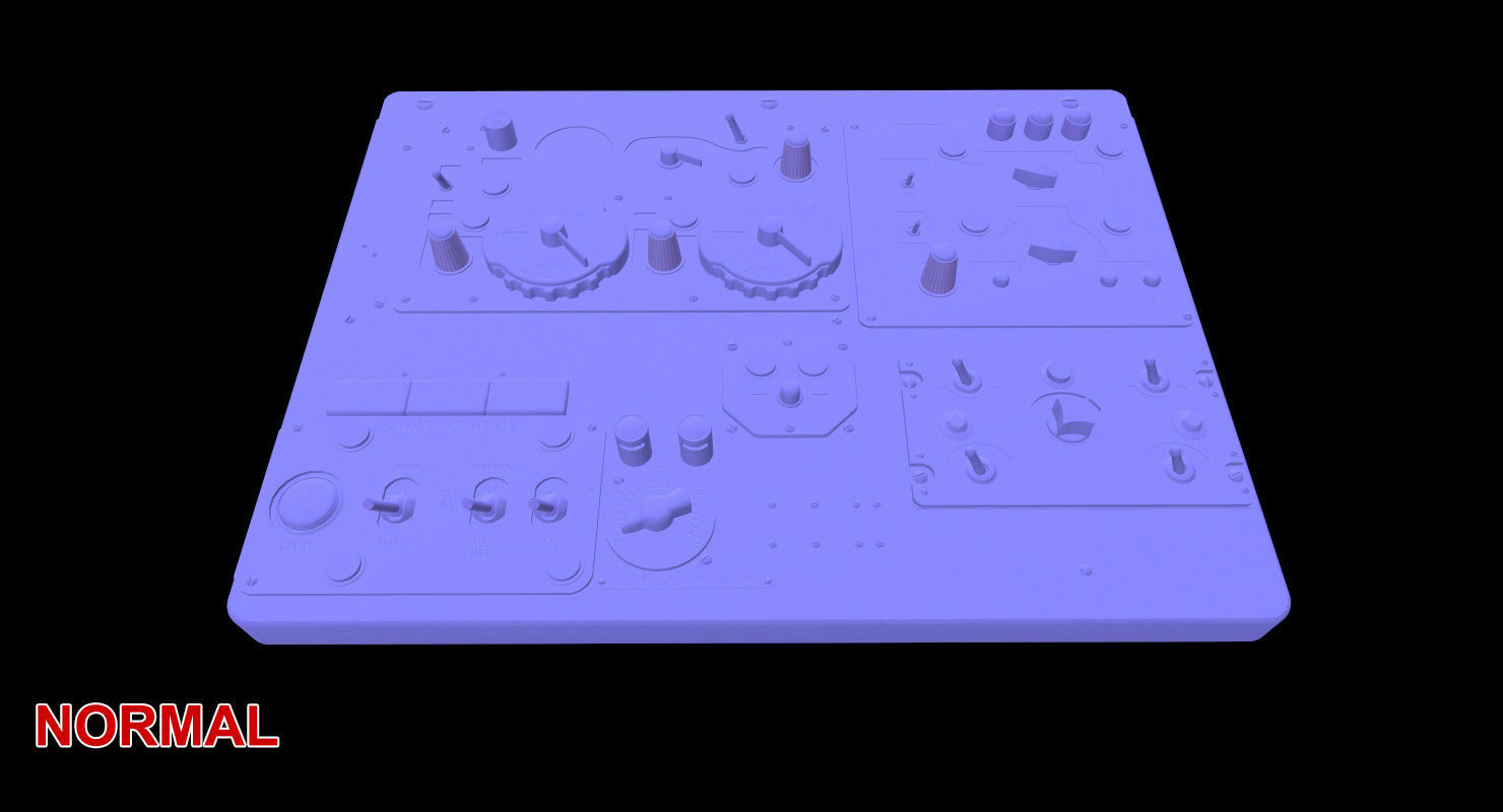 Mi-8MT Mi-17MT Right Overhead Panels Board English Low-poly 3D model_23