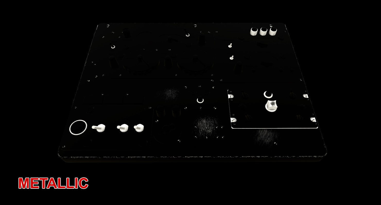 Mi-8MT Mi-17MT Right Overhead Panels Board English Low-poly 3D model_19