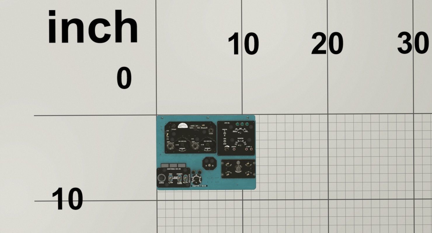 Mi-8MT Mi-17MT Right Overhead Panels Board Russian Low-poly 3D model_9
