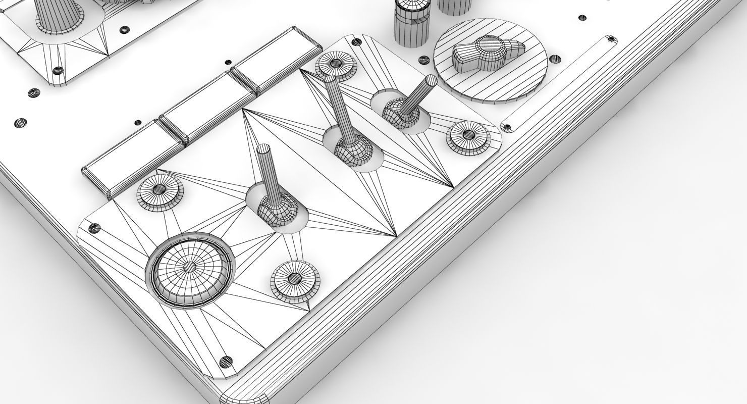 Mi-8MT Mi-17MT Right Overhead Panels Board Russian Low-poly 3D model_12