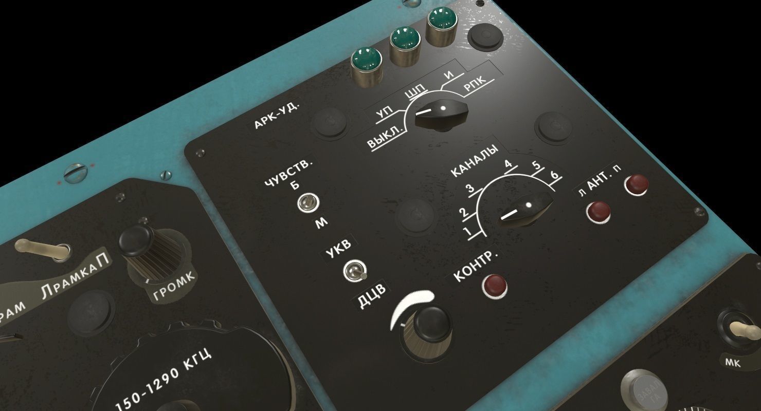 Mi-8MT Mi-17MT Right Overhead Panels Board Russian Low-poly 3D model_4