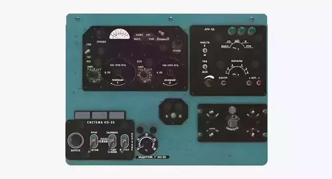 Mi-8MT Mi-17MT Right Overhead Panels Board Russian Low-poly 3D model