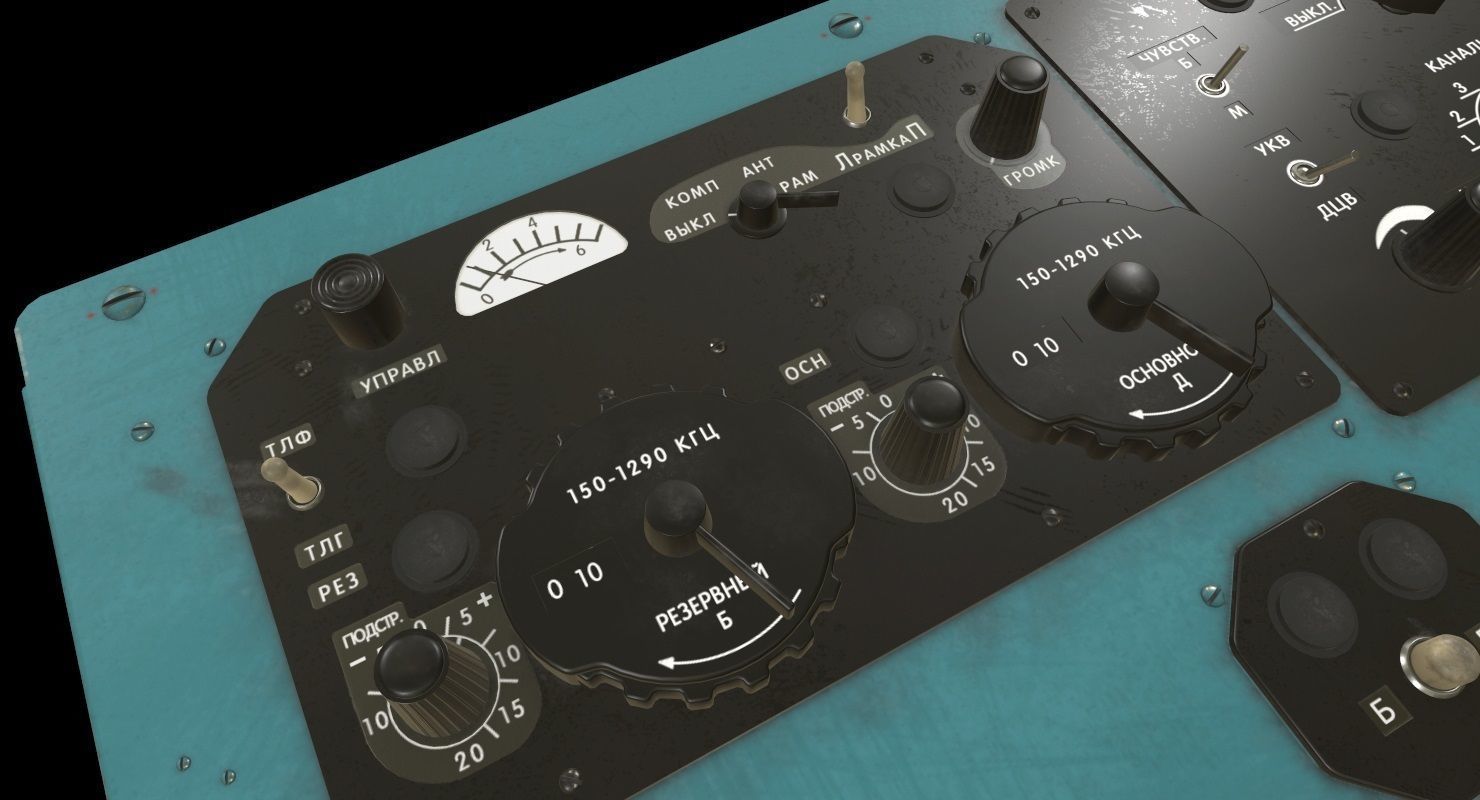 Mi-8MT Mi-17MT Right Overhead Panels Board Russian Low-poly 3D model_5