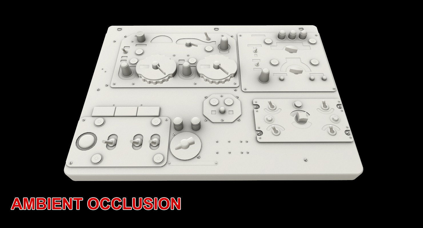 Mi-8MT Mi-17MT Right Overhead Panels Board Russian Low-poly 3D model_21