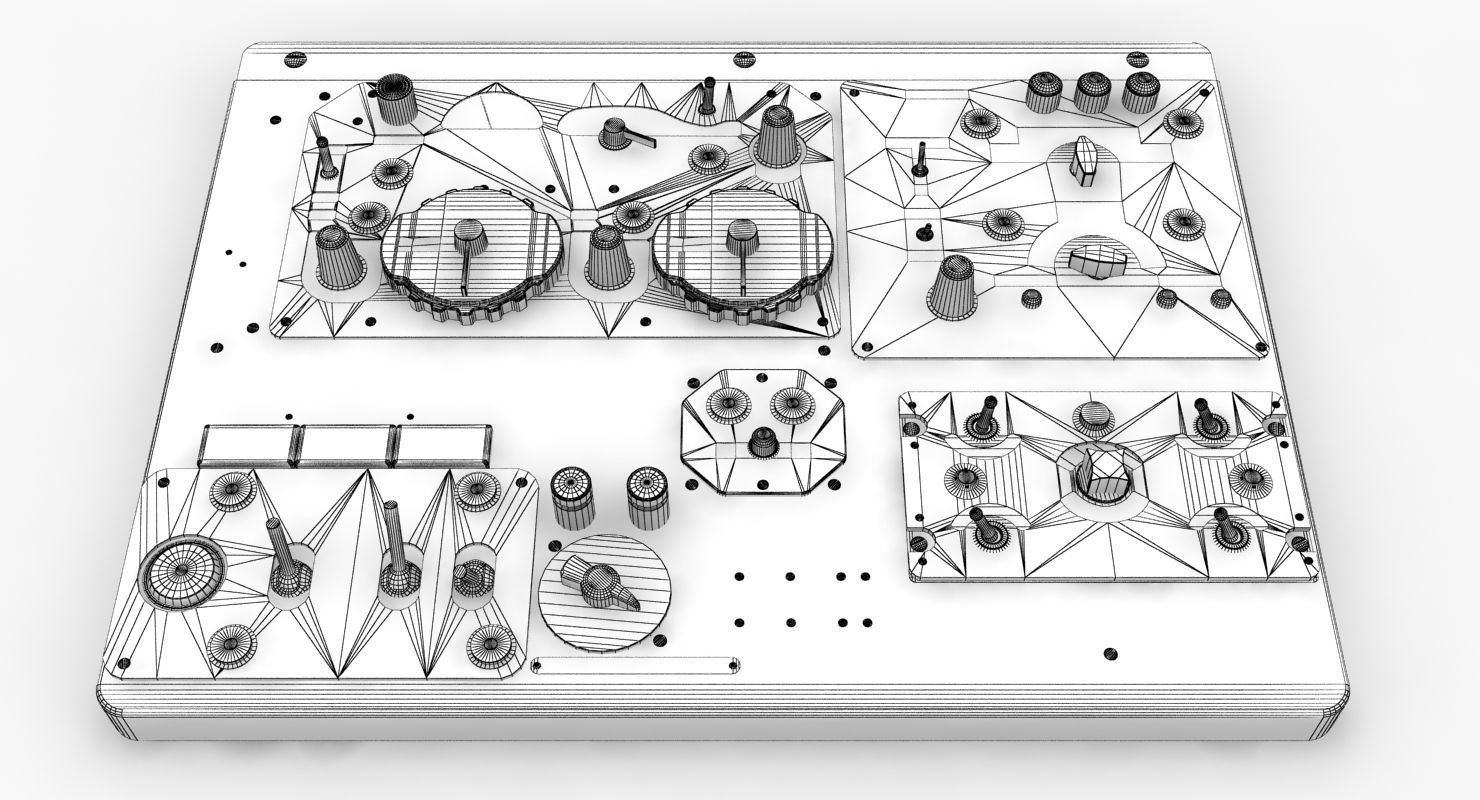 Mi-8MT Mi-17MT Right Overhead Panels Board Russian Low-poly 3D model_10