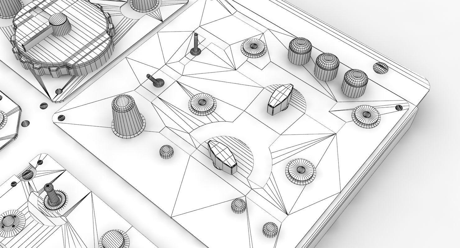 Mi-8MT Mi-17MT Right Overhead Panels Board Russian Low-poly 3D model_14