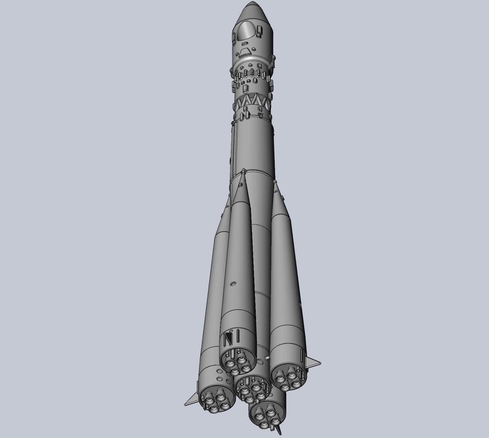 Vostok K Rocket Model 3D print model_7