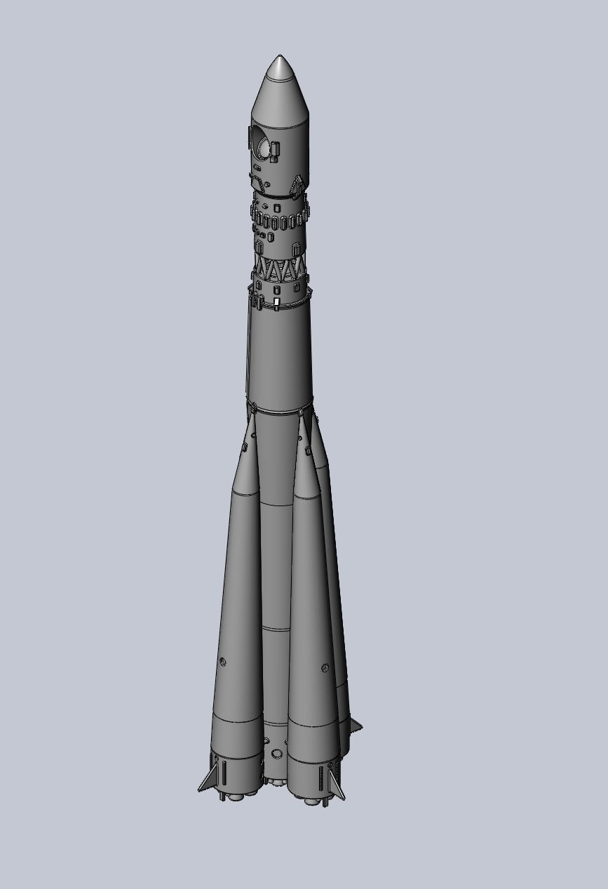 Vostok K Rocket Model 3D print model_18