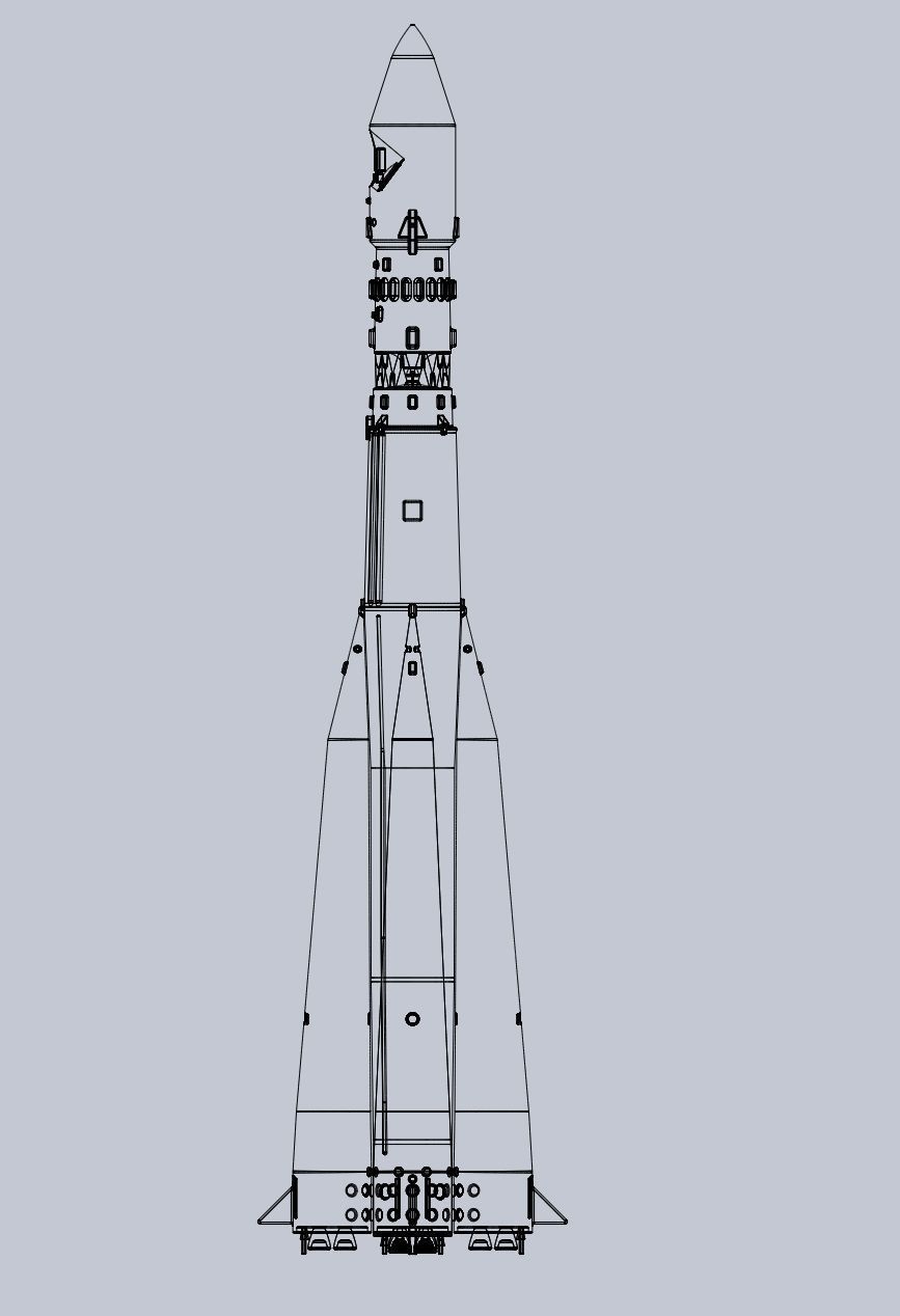 Vostok K Rocket Model 3D print model_15