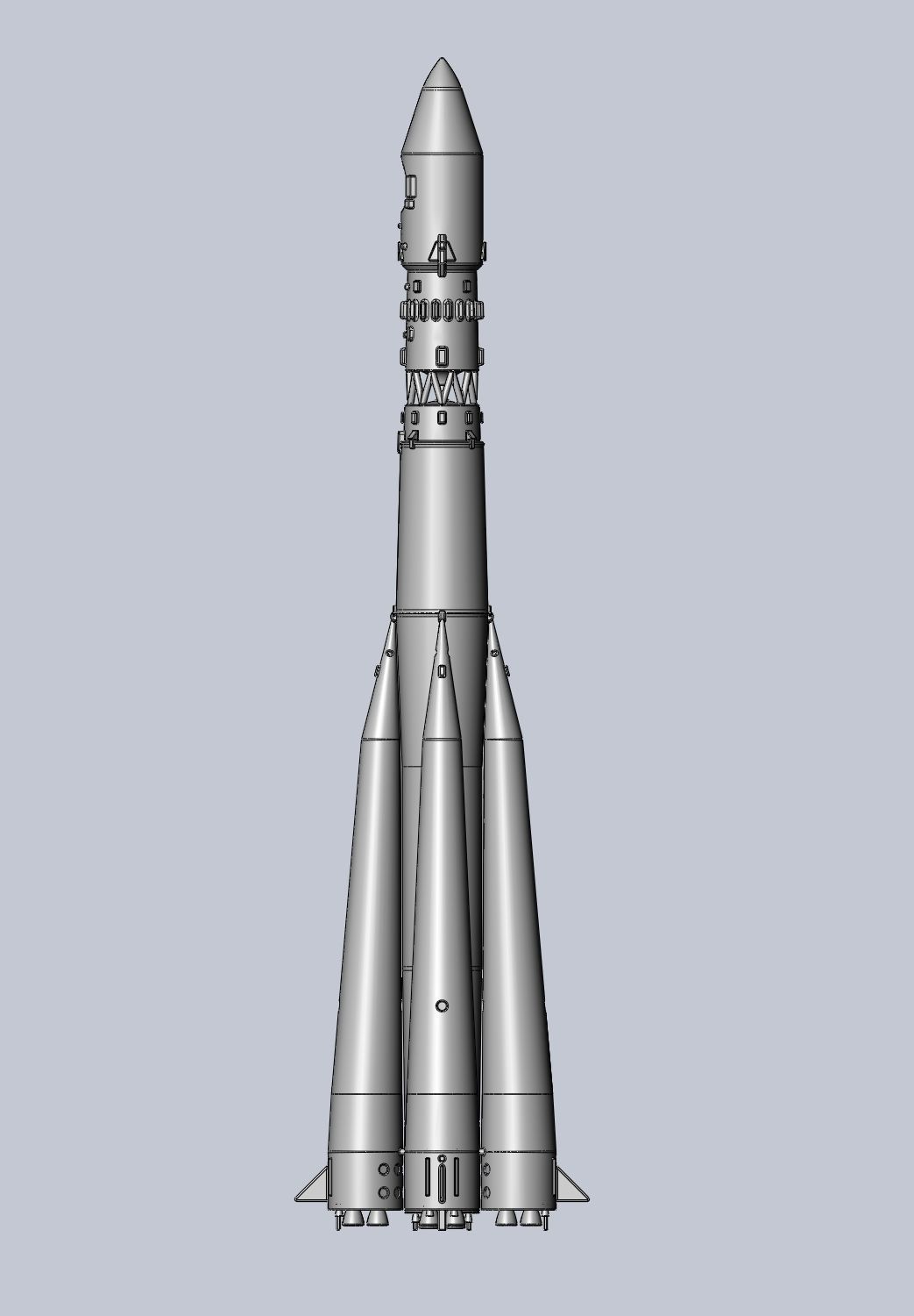 Vostok K Rocket Model 3D print model_17