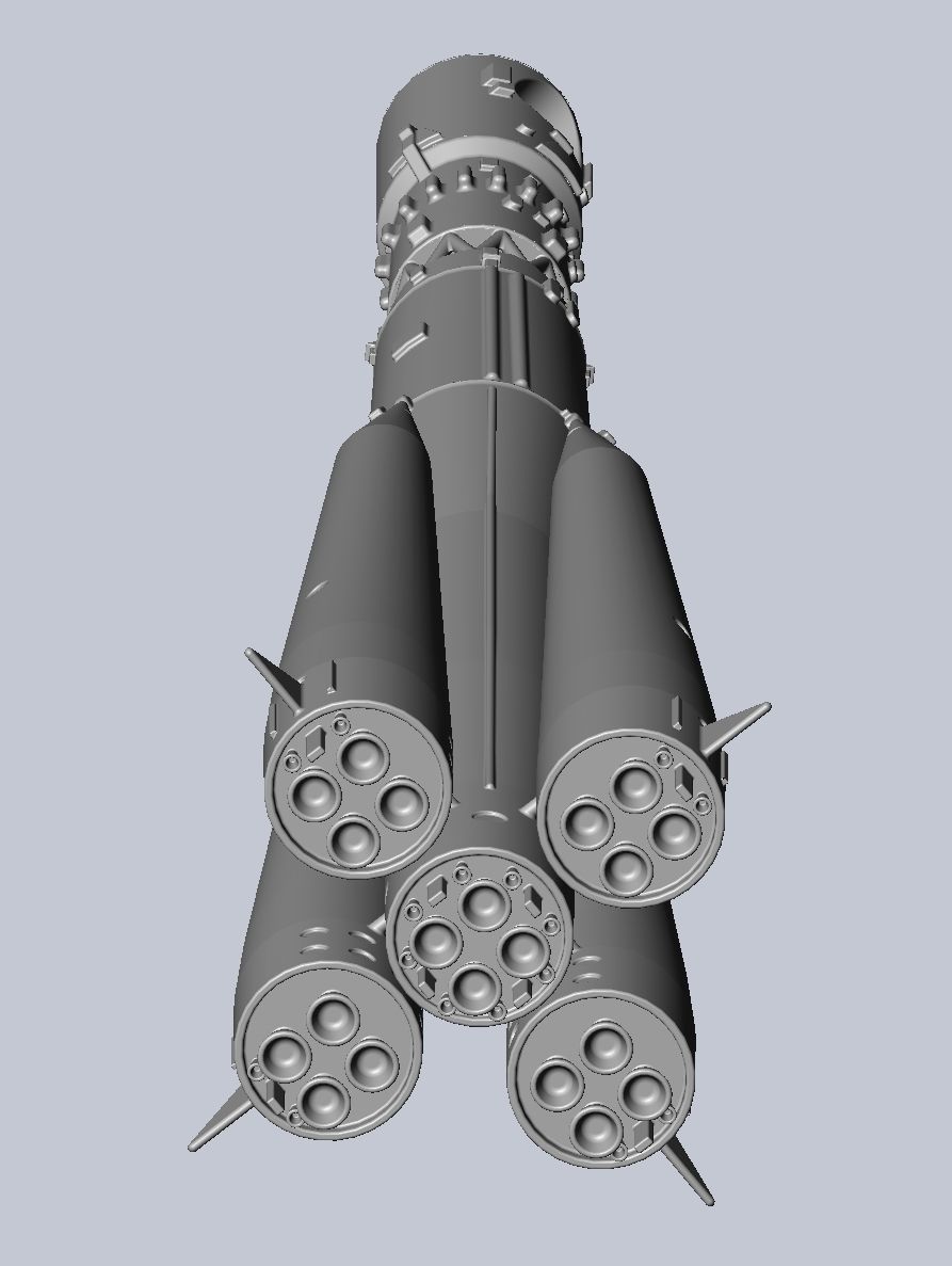 Vostok K Rocket Model 3D print model_11