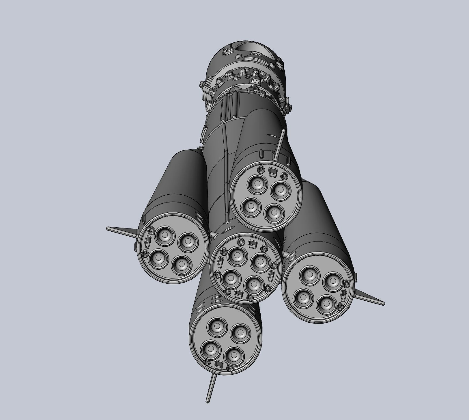 Vostok K Rocket Model 3D print model_46