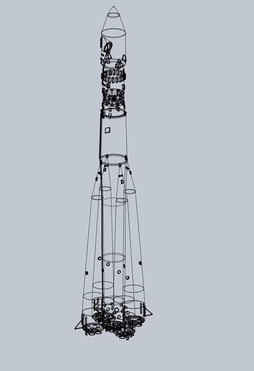 Vostok K Rocket Model 3D print model_16