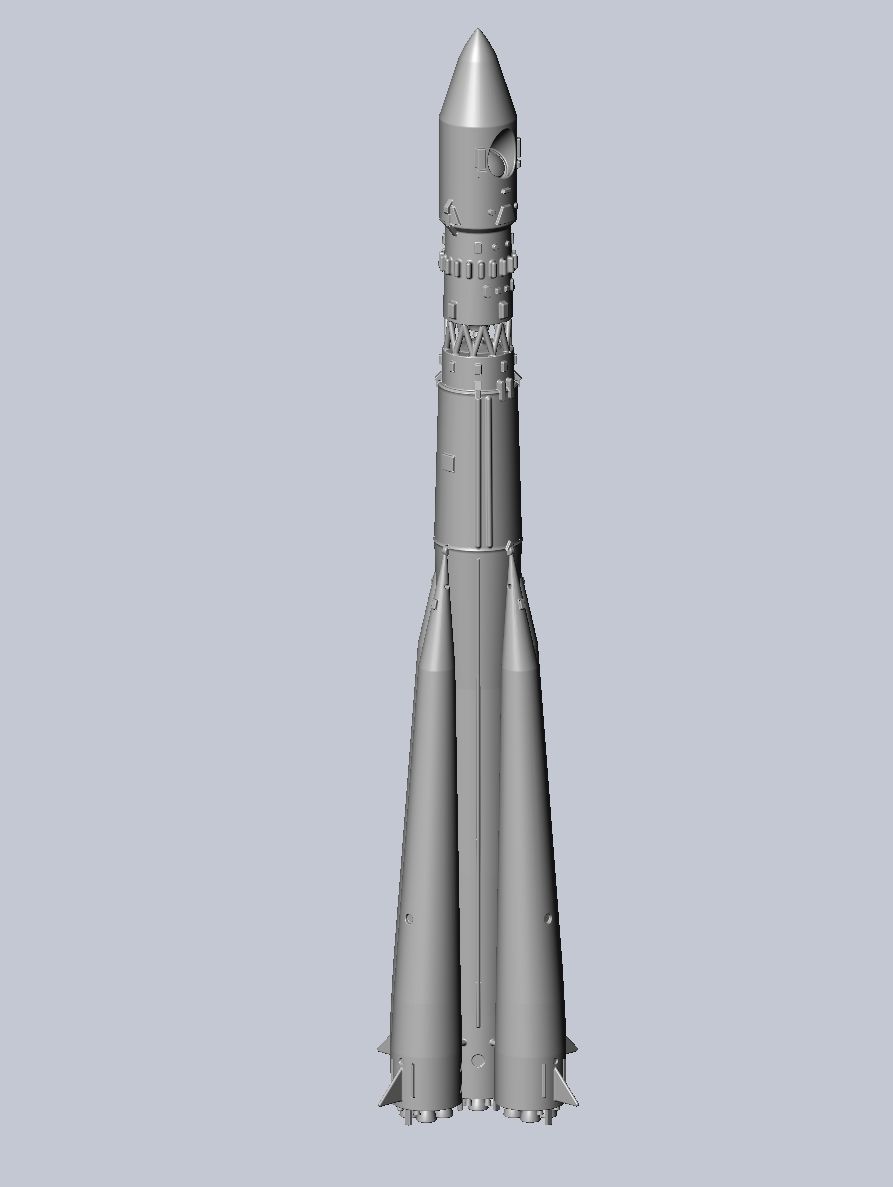 Vostok K Rocket Model 3D print model_12