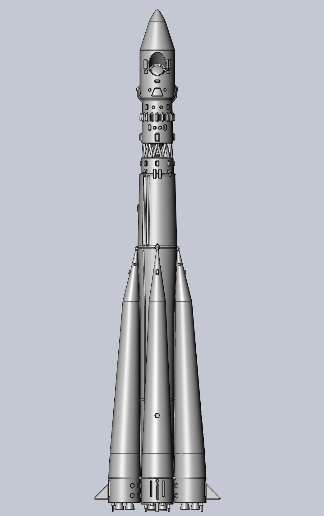 Vostok K Rocket Model 3D print model_4