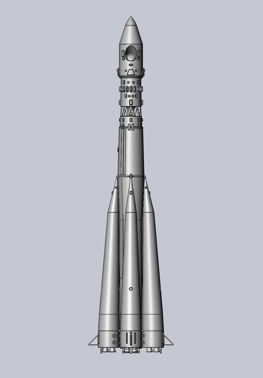 Vostok K Rocket Model 3D print model_43