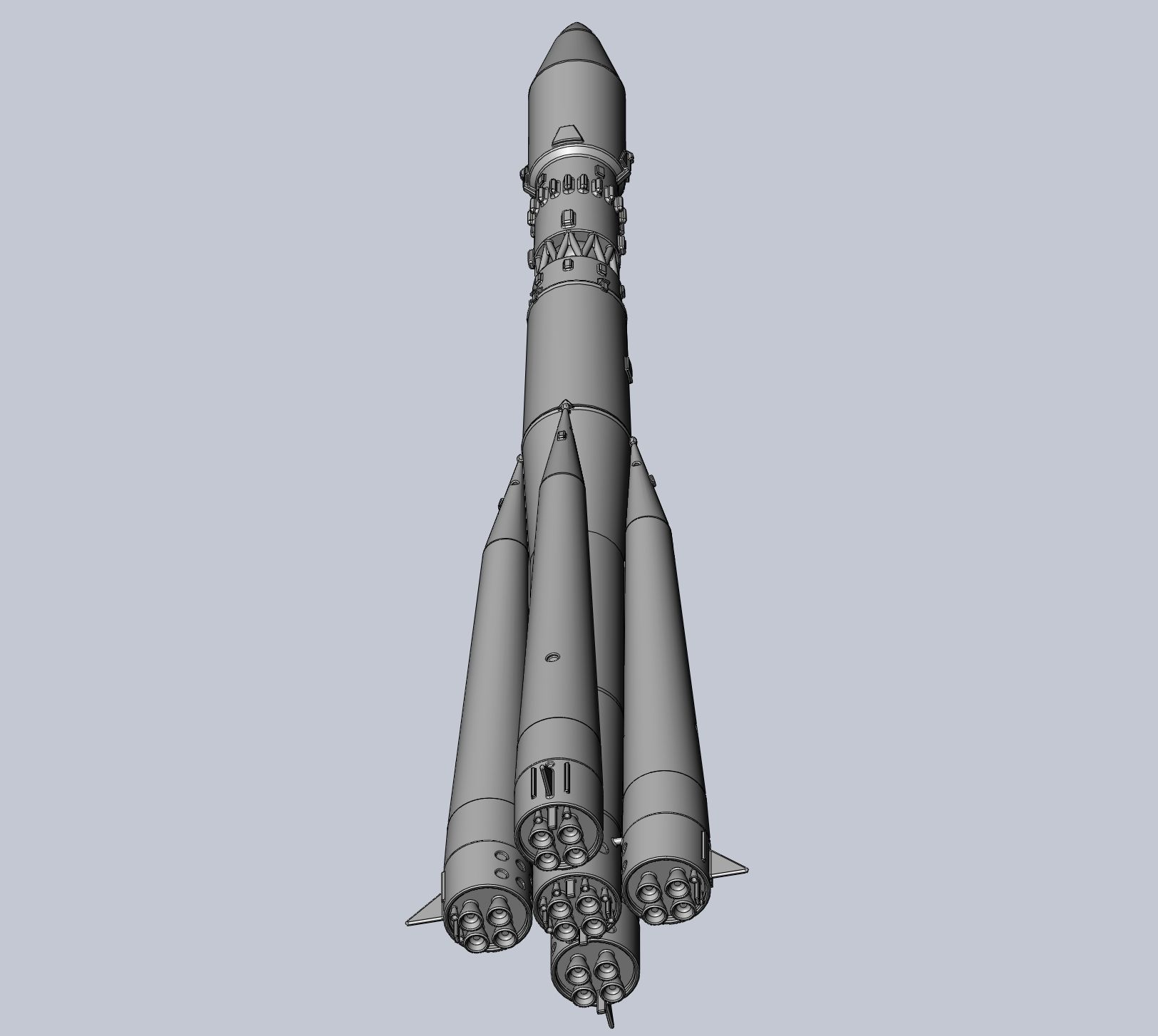 Vostok K Rocket Model 3D print model_9