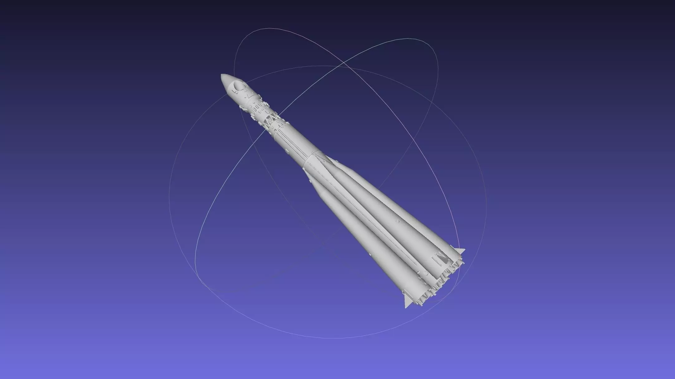 Vostok K Rocket Model 3D print model_0