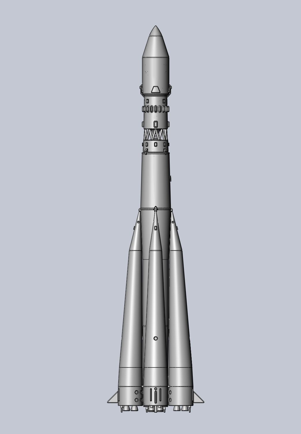 Vostok K Rocket Model 3D print model_26
