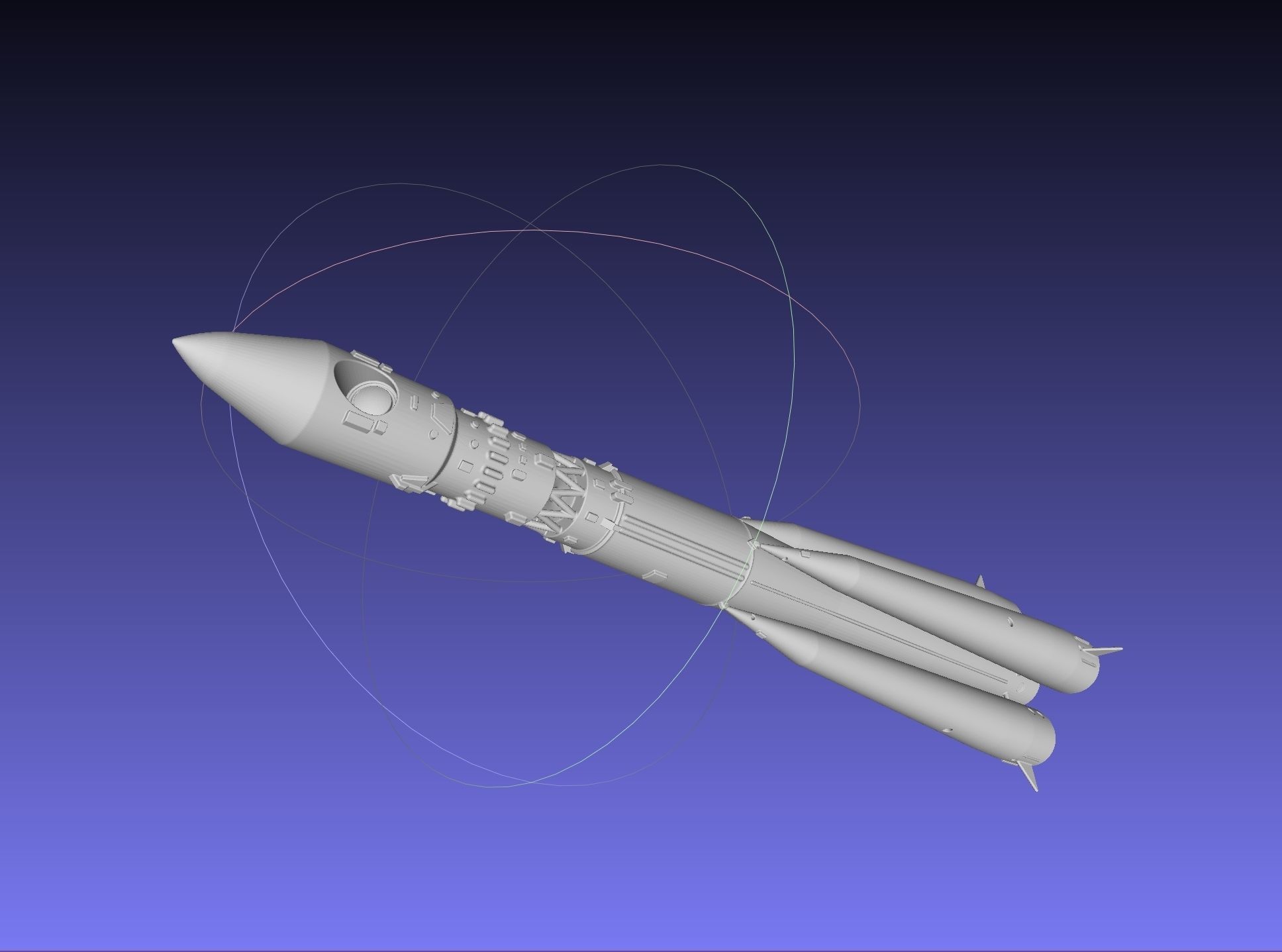 Vostok K Rocket Model 3D print model_1
