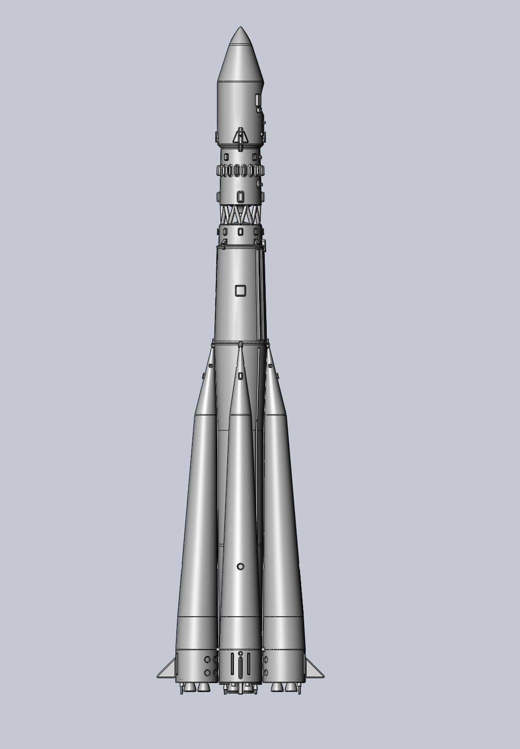 Vostok K Rocket Model 3D print model_34