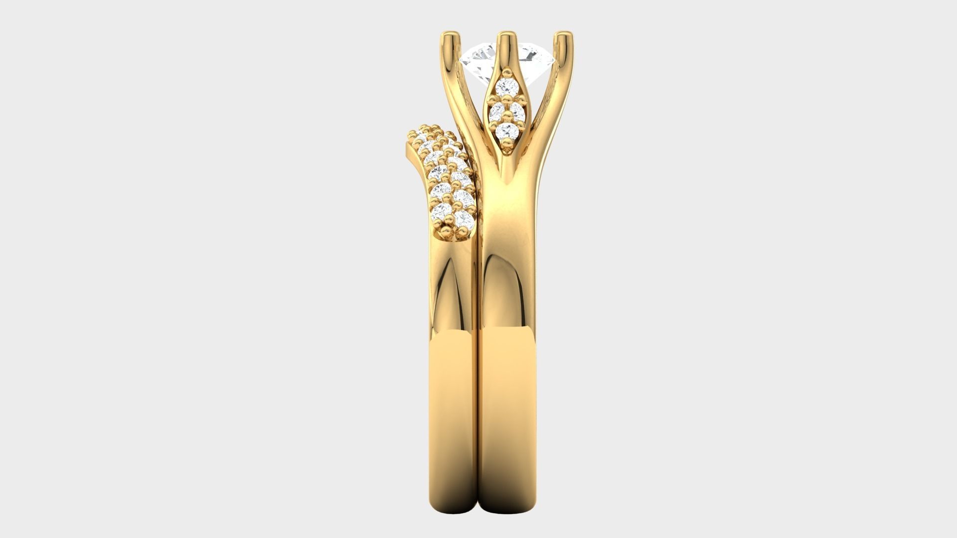 Solitaire ring 3dm stl render detail 3D print model 3D print model_5