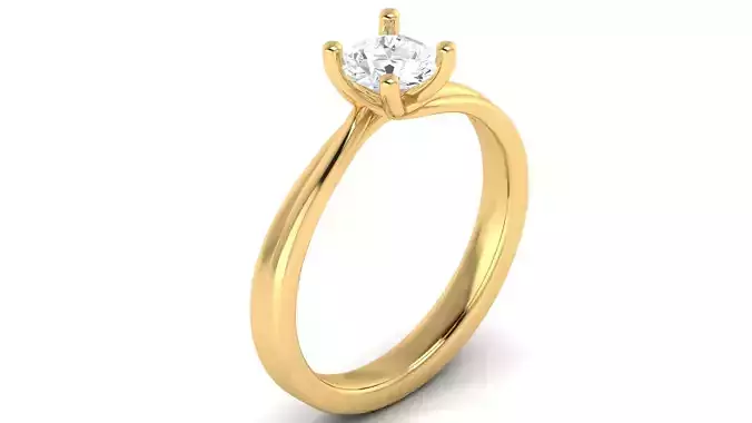Solitaire ring 3dm stl render detail 3D print model