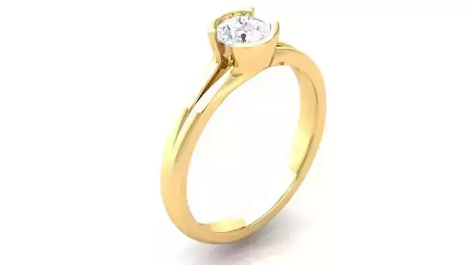 Solitaire ring 3dm stl render detail 3D print model