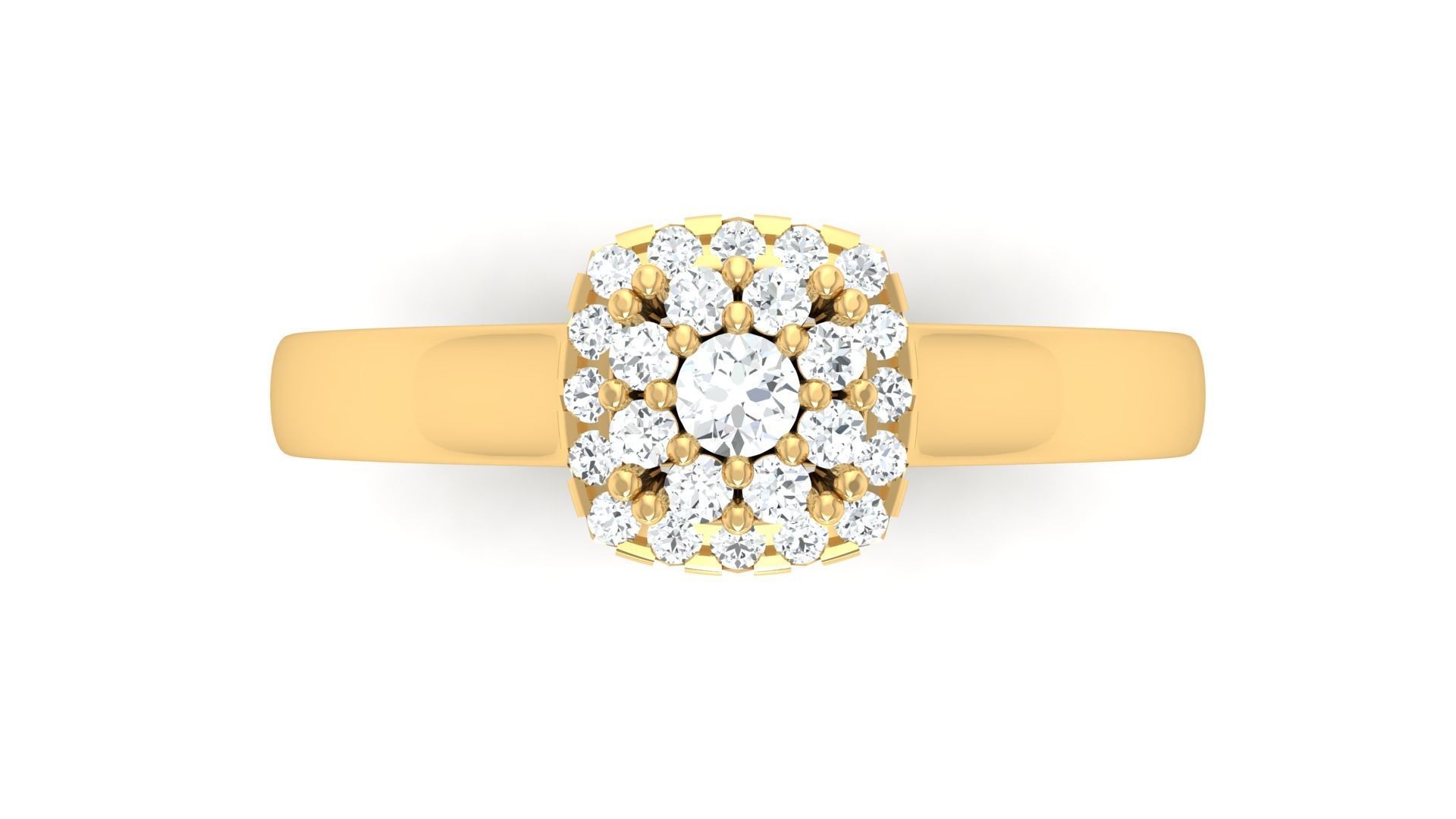 Solitaire ring 3dm stl render detail 3D print model 3D print model_1