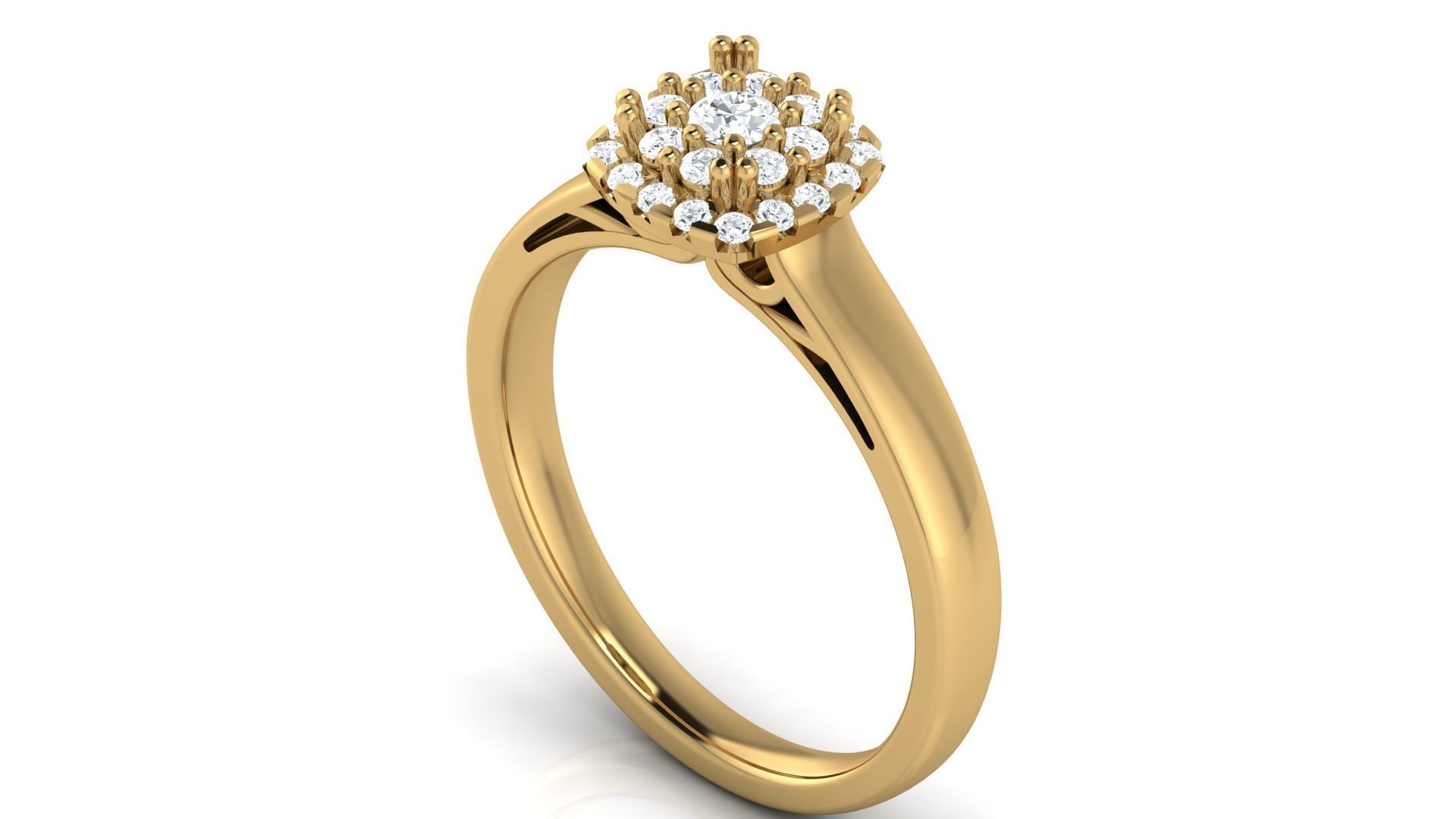 Solitaire ring 3dm stl render detail 3D print model 3D print model_4