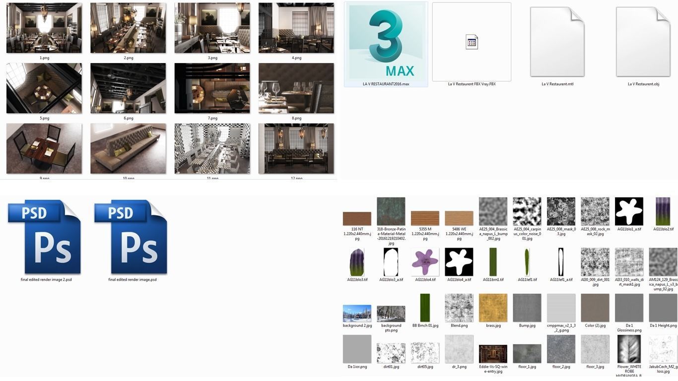 La V Restaurant in Austin Texas 3D model_16