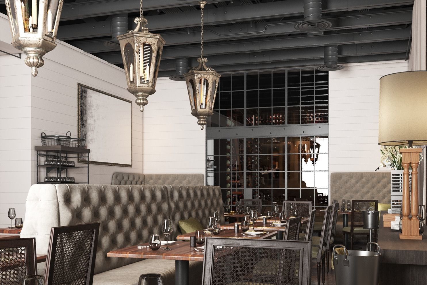 La V Restaurant in Austin Texas 3D model_5