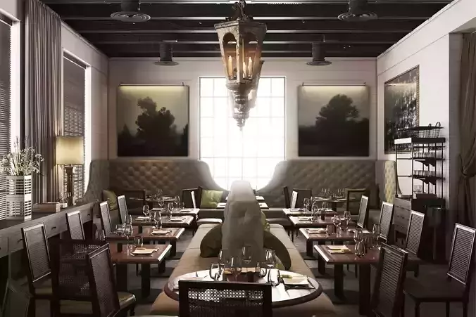 La V Restaurant in Austin Texas 3D model