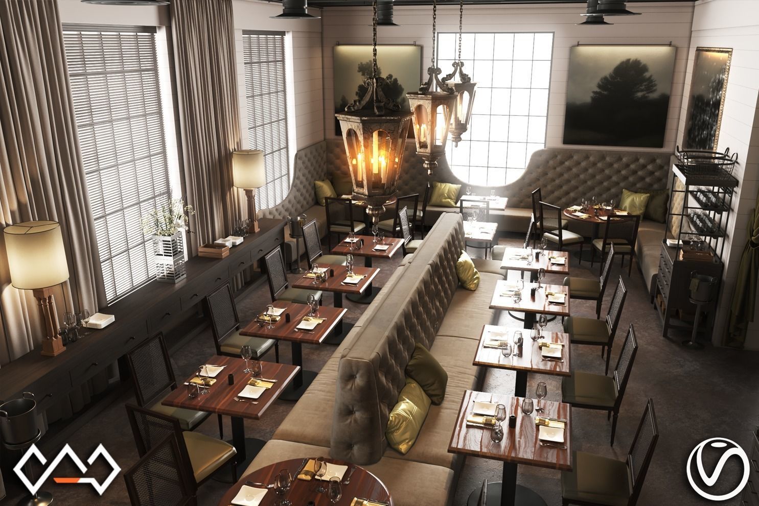 La V Restaurant in Austin Texas 3D model_1