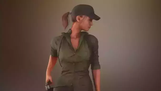 Post apocaliptic survival girl character