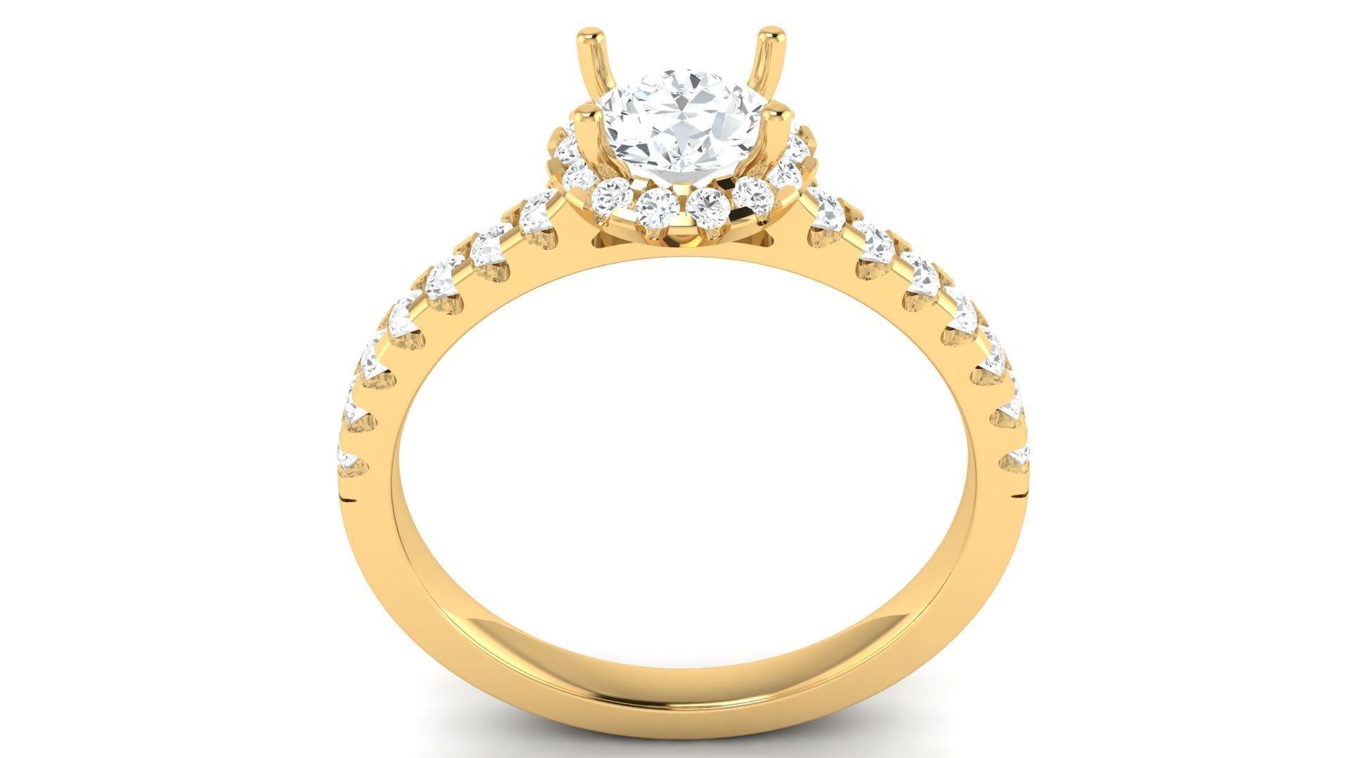 Solitaire ring 3dm stl render detail 3D print model 3D print model_5