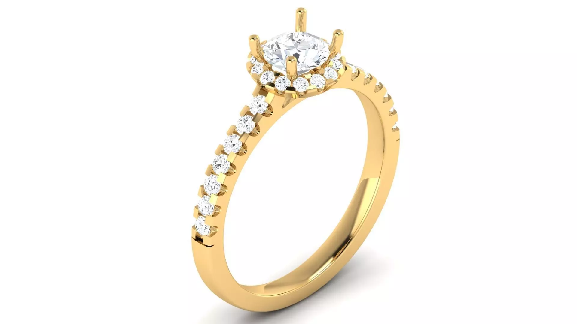Solitaire ring 3dm stl render detail 3D print model 3D print model_0