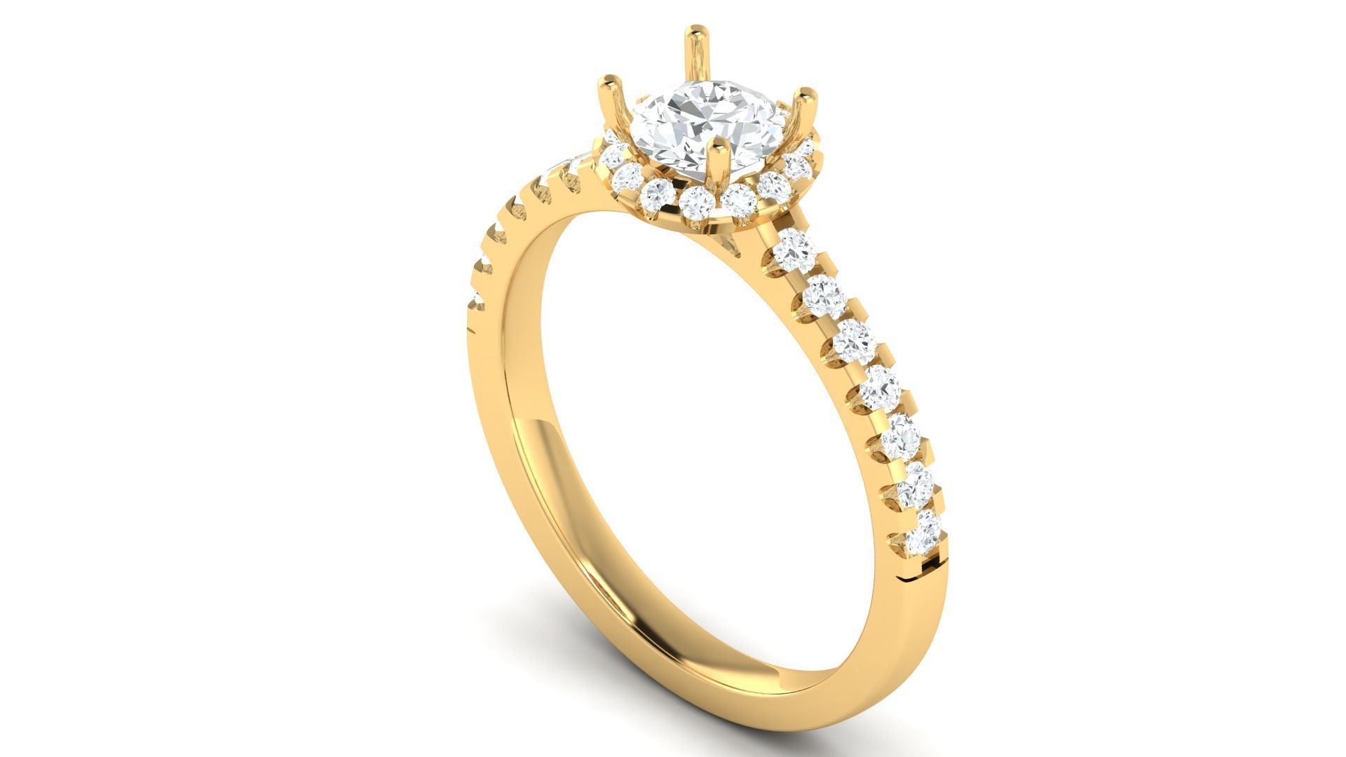 Solitaire ring 3dm stl render detail 3D print model 3D print model_4