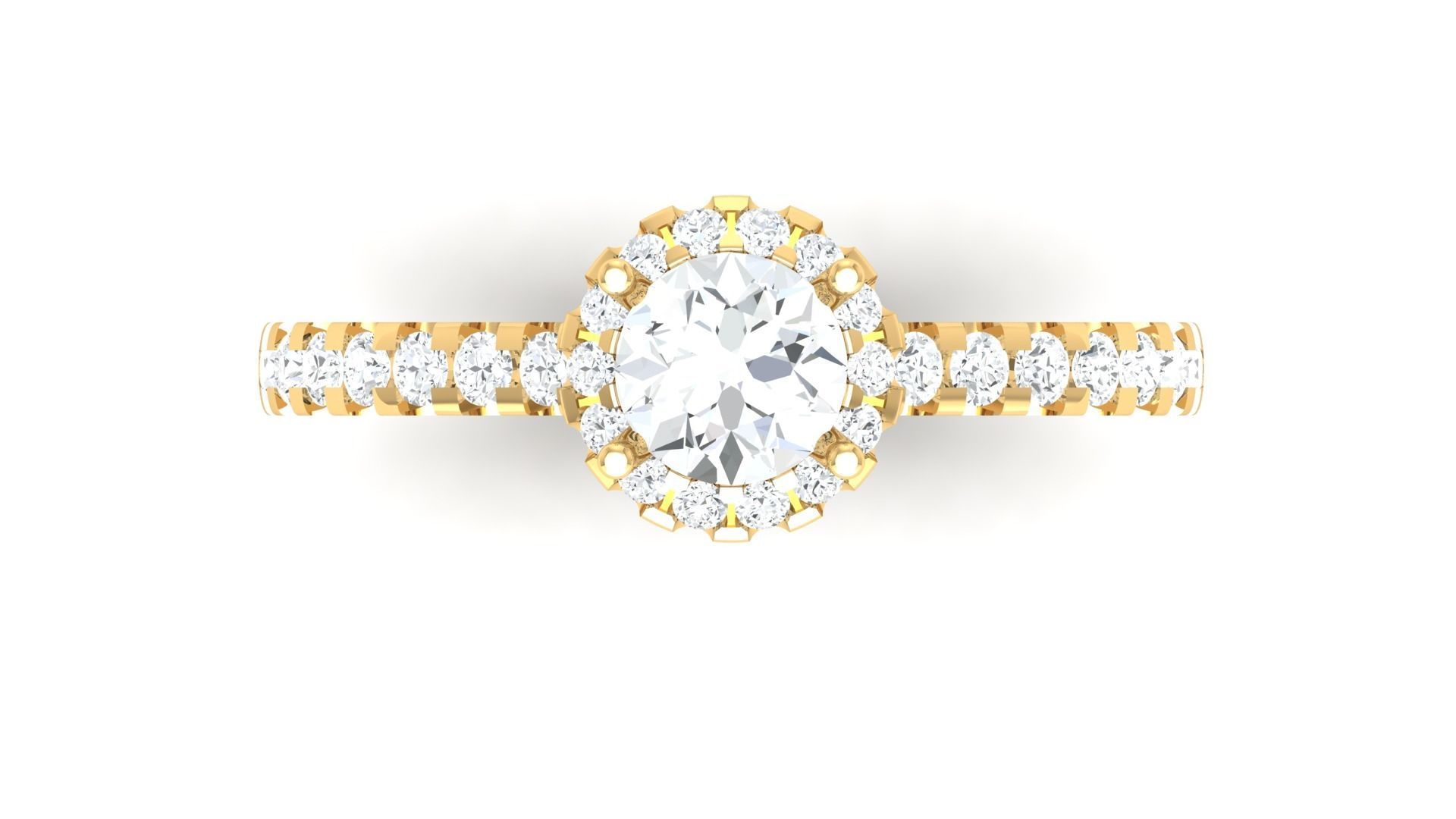 Solitaire ring 3dm stl render detail 3D print model 3D print model_1