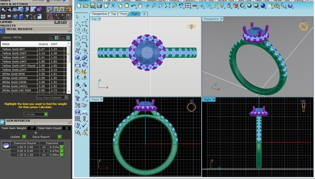 Solitaire ring 3dm stl render detail 3D print model 3D print model_6