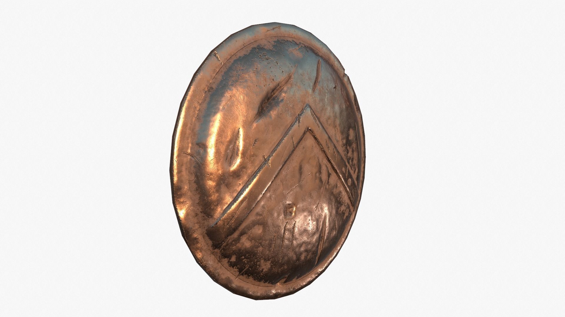 Spartan shield Low-poly 3D model_14