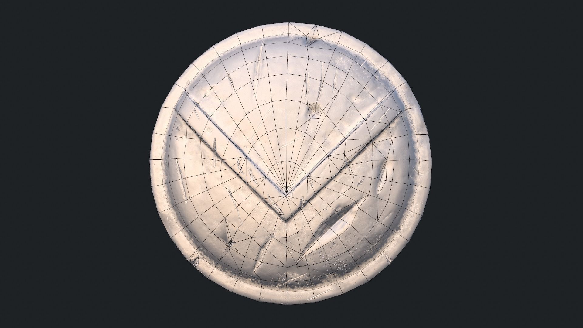 Spartan shield Low-poly 3D model_18